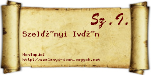 Szelényi Iván névjegykártya